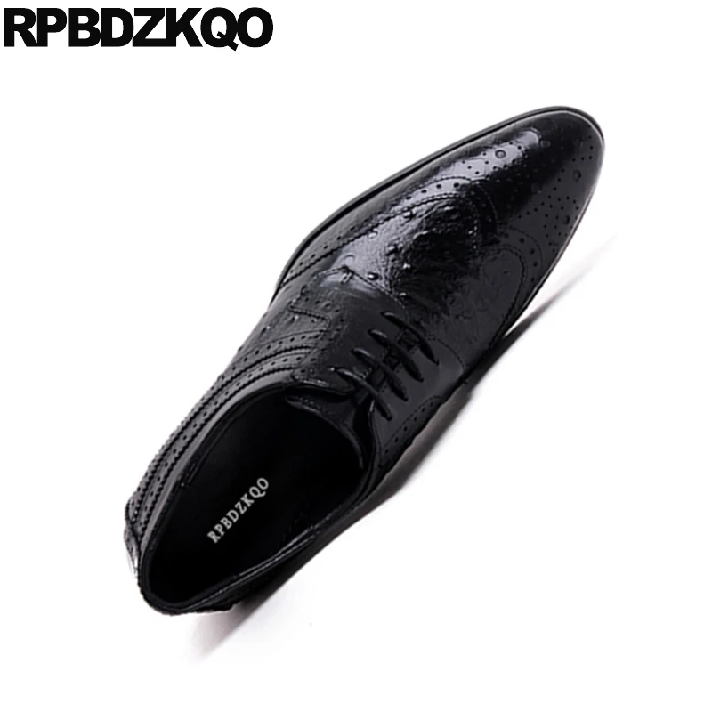 Elegante Punta De Italiano Cuero Tinto Borgoña Negro Vestido Cocodrilo Boda Ala vino Negro Oxford Los Oxfords Oficina Hombres Zapatos ARWwZnp