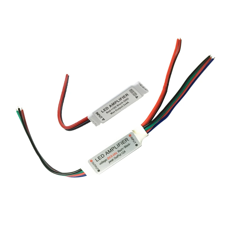 Светодиодный мини усилитель 12В 4pin RGB для 5050 3528 светодиодный светильник 3 * 4A 144 Вт