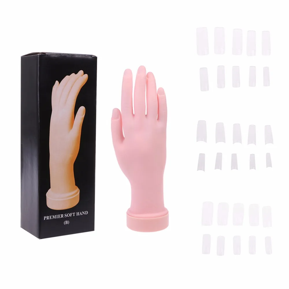 

Plastic Flectional Mannequin Model Painting Practice Tool Nail Art Fake Hand