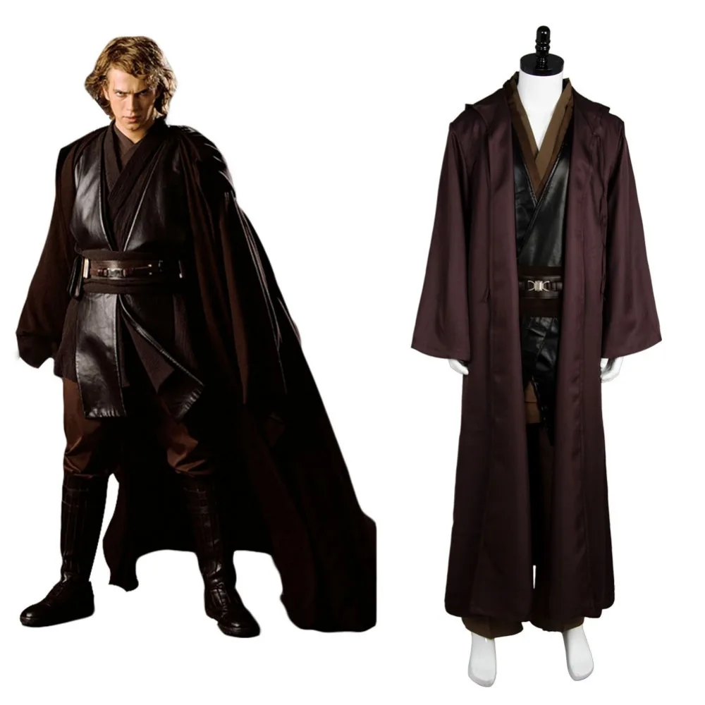 Taeyue Anakin Skywalker Gants De Cosplay Pour Homme Halloween Carnaval Accessoires Anakin Gant Guard Set Adulte, Marron, M