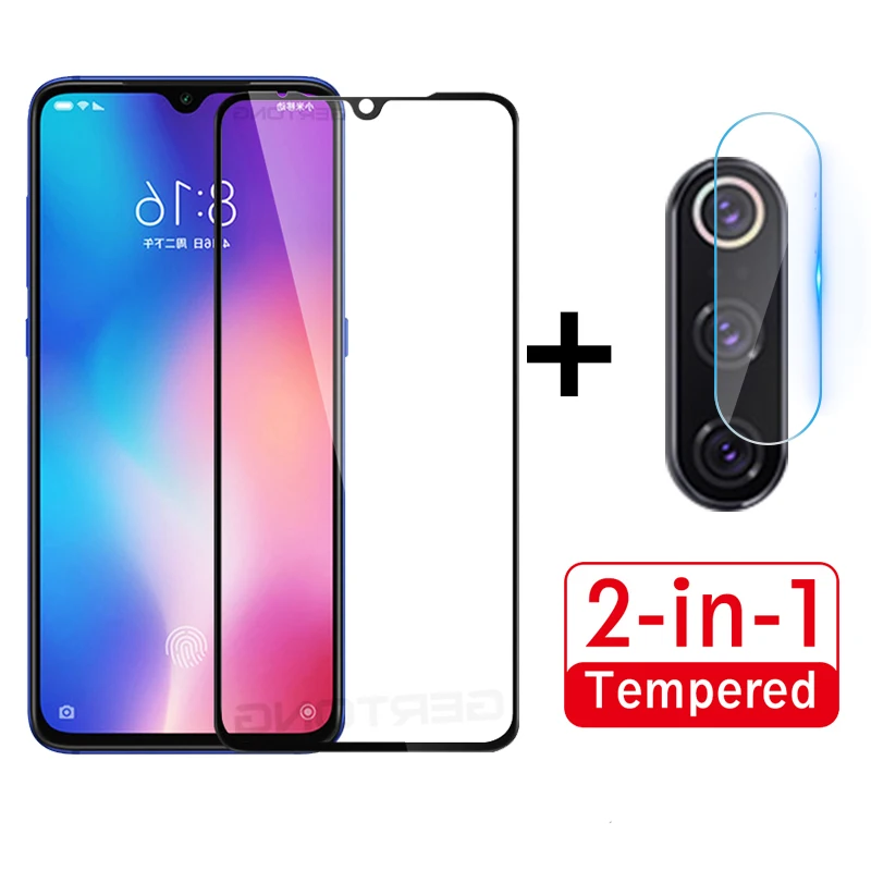 

2 in 1 Camera Lens Film Front Glass For Xiaomi Mi cc9 cc9e A3 Mi 9t Pro 9 SE Mi9 t CC9mt Mi9T Full Cover Screen Protector Glass