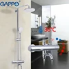 GAPPO thermostatic Shower System shower set rainfall faucet hot and cold black Shower faucet Bathtub thermostatic shower mixer ► Photo 2/6