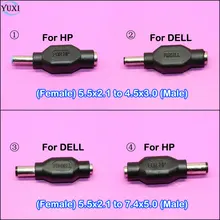 YuXi DC Power Adapter Connettore 4.5x3.0mm/7.4x5.0mm Spina Maschio di 5.5x2.1mm Femmina Jack Convertitore Per HP Per DELL