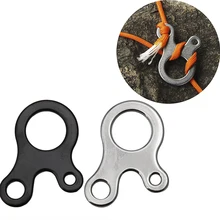 3 Holes Stainless Steel Hook Carabiner Keychain Camping Hiking Multifunction