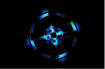 

4pcs/lot LED colorful Cars Tire lights Solar energy Wheel lights Wheel arc lamp wheel Burst flash Cars Modified Hot Wheels led
