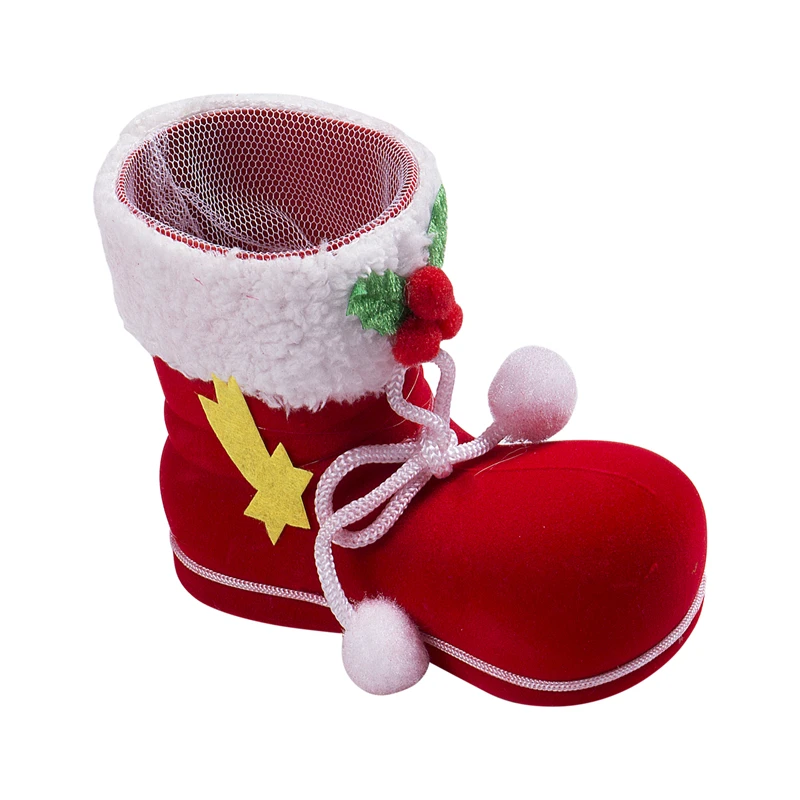 Сапоги носки конфеты для детей зима Рождество Санта Флокирование Декор