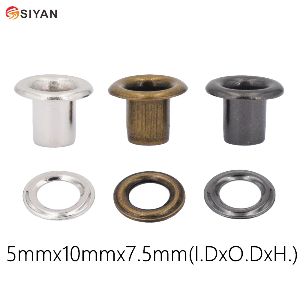 

Metal Eyelets Grommets 5mm I.D For Leather Craft DIY Scrapbooking Shoes Practical Accessories Heightening Thick Billboard Eyelet