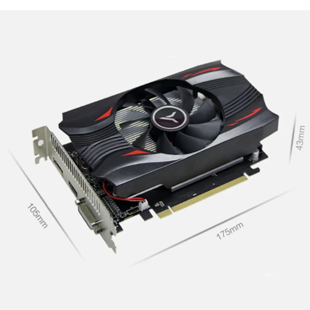 Yeston Radeon RX 560D GPU 4 ГБ GDDR5 128 бит игровой настольный компьютер ПК видеокарты Поддержка DVI-D/HDMI 2.0B