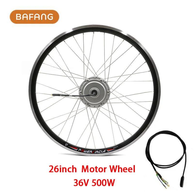 BAFANG 36V 48V Electric Wheel Motor 250W 350W 500W 8FUN Front Brushless Hub Motor For Electric Bicycle e bike Kit Free Shipping - Цвет: 26inch 36V 500W