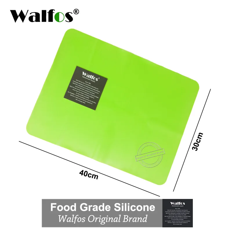 WALFOS 1 шт., пищевой коврик для выпечки, жаростойкий Настольный коврик, силиконовый коврик для духовки, теплоизоляционный коврик для выпечки, Настольный коврик - Цвет: green 30x40cm