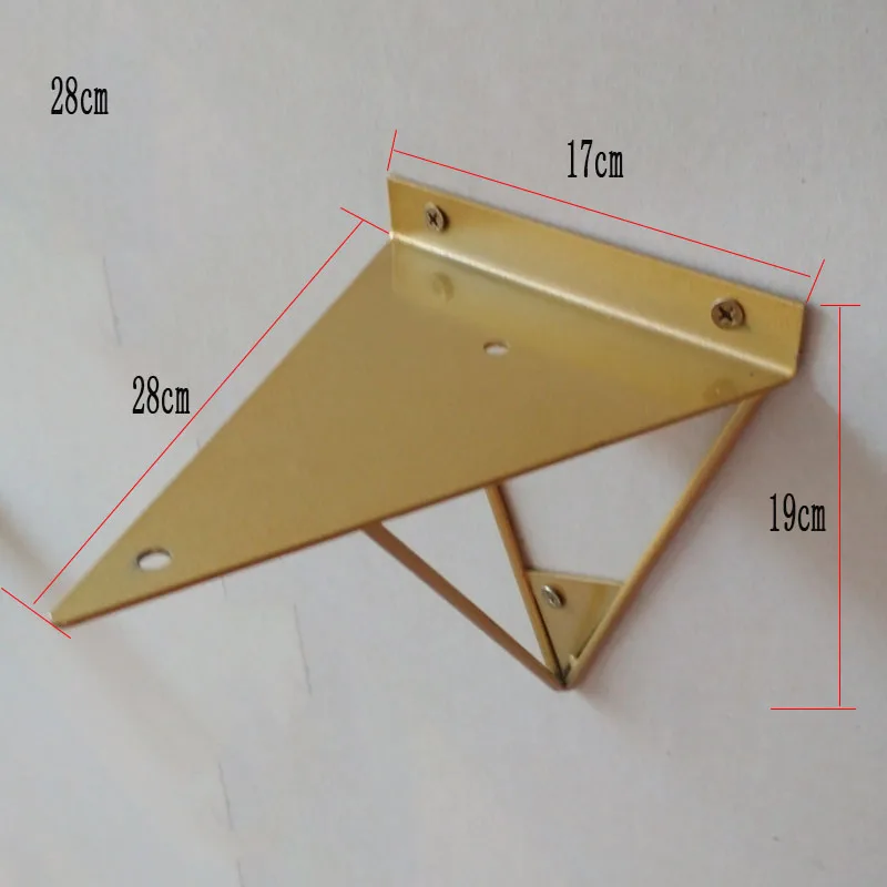 2 шт./лот Треугольный Кронштейн настенный держатель полки металлический ящик для хранения поддержка черный золотой белый Железный кронштейн