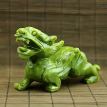 Натуральный nan Jade Pixiu украшения маленькие настольные украшения для нечисти собирают домашние украшения нефритовый домик