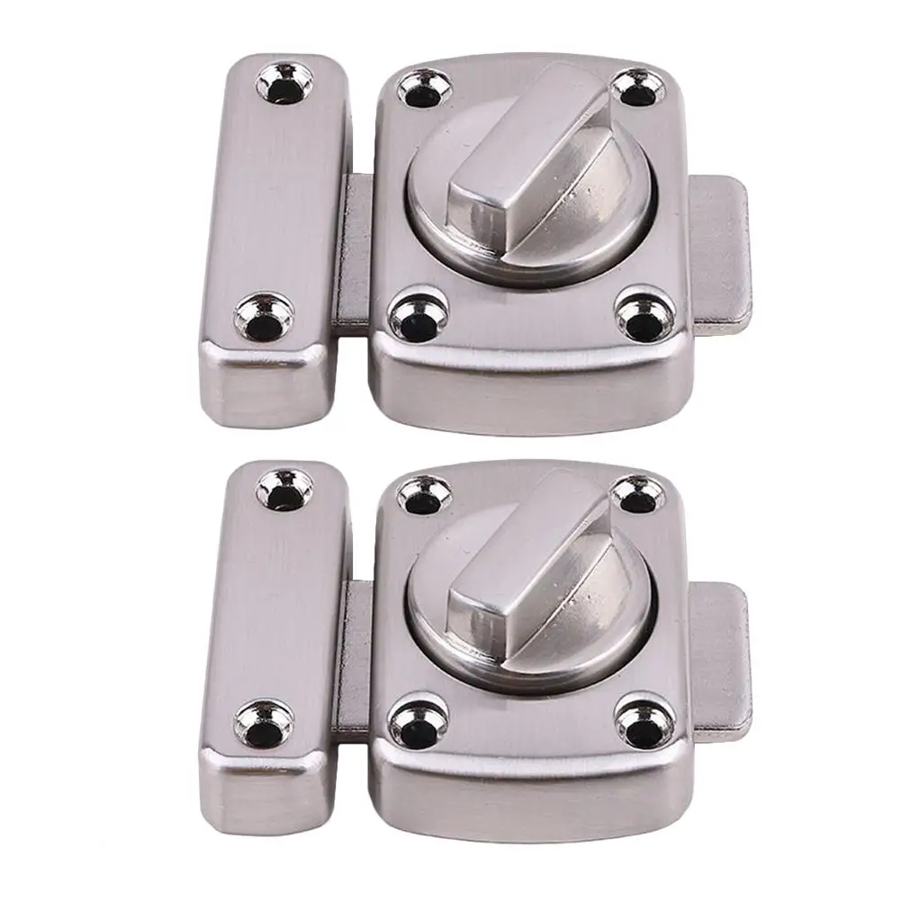 

Slide Latch Bolt Thicken Zinc Alloy Rotate Bolt Gate Metal Pull Latches Safety Door Lock Device