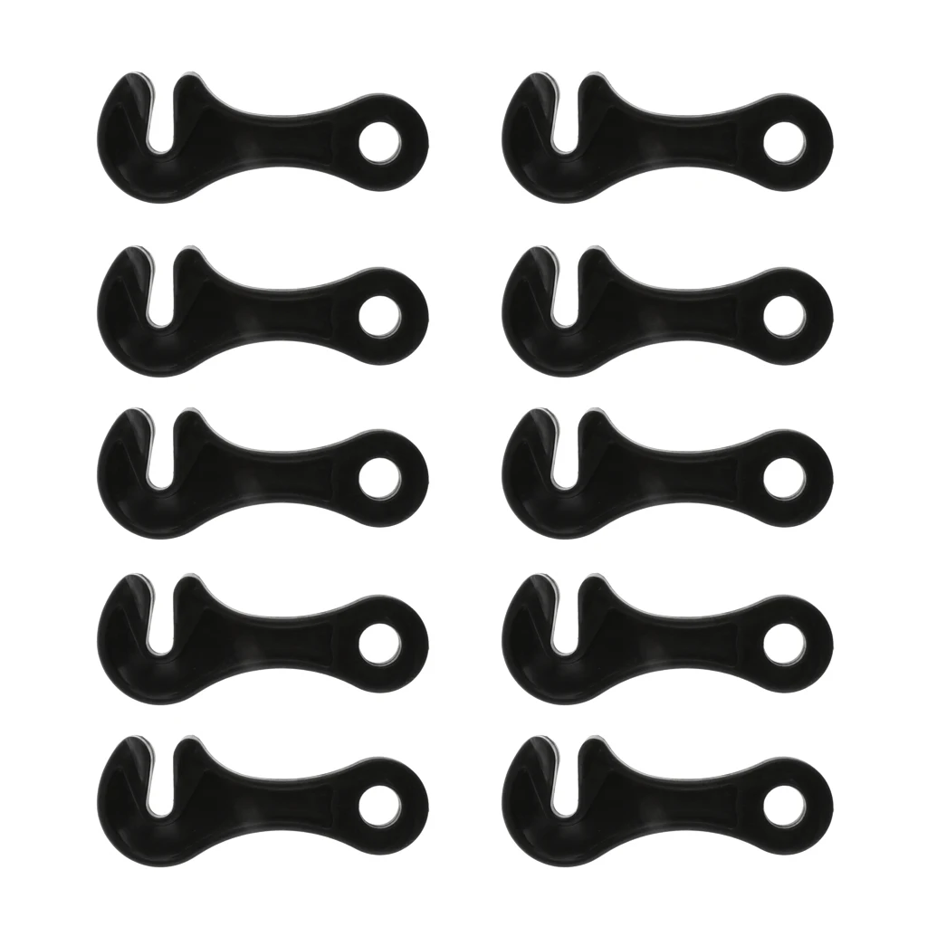 10pcs Plastic Camping Accessories Tent Rope Fastener Guyline Tensioner  For Camping Tents Caravan Awning 