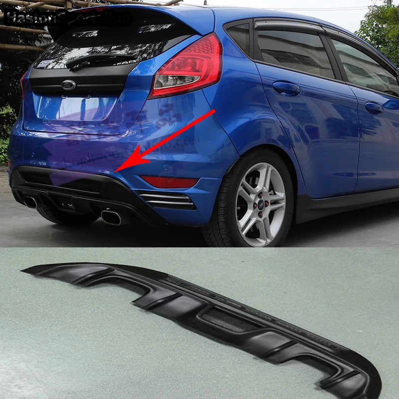 

Fiesta MK7 ST Style ABS Rear Bumper Lip Diffuser for Ford Fiesta MK7 2 exhaust pipe export 2008-2012