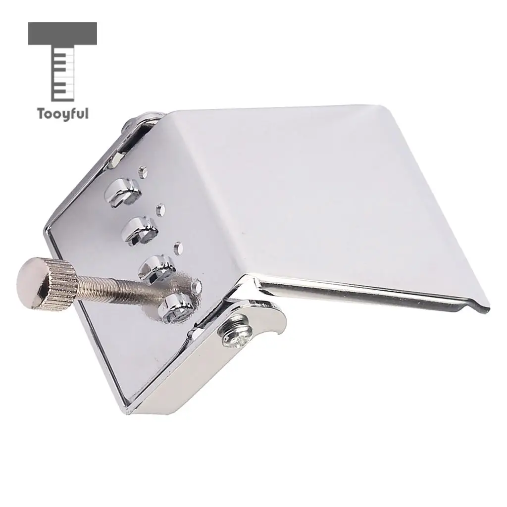 Guitar Chrome Tailpiece with Spring For 4 String Banjo Brridge Plate Accessory Parts