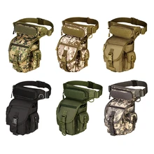 Винтаж Для мужчин нейлон падения нога мешок мотоциклист военный пояс поясная сумка