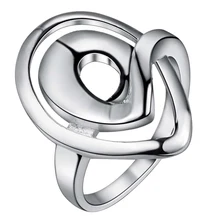shiny raindrop Silver plated Ring Fashion Jewerly Ring Women Men HXDFBYBH ZIUZHEXF