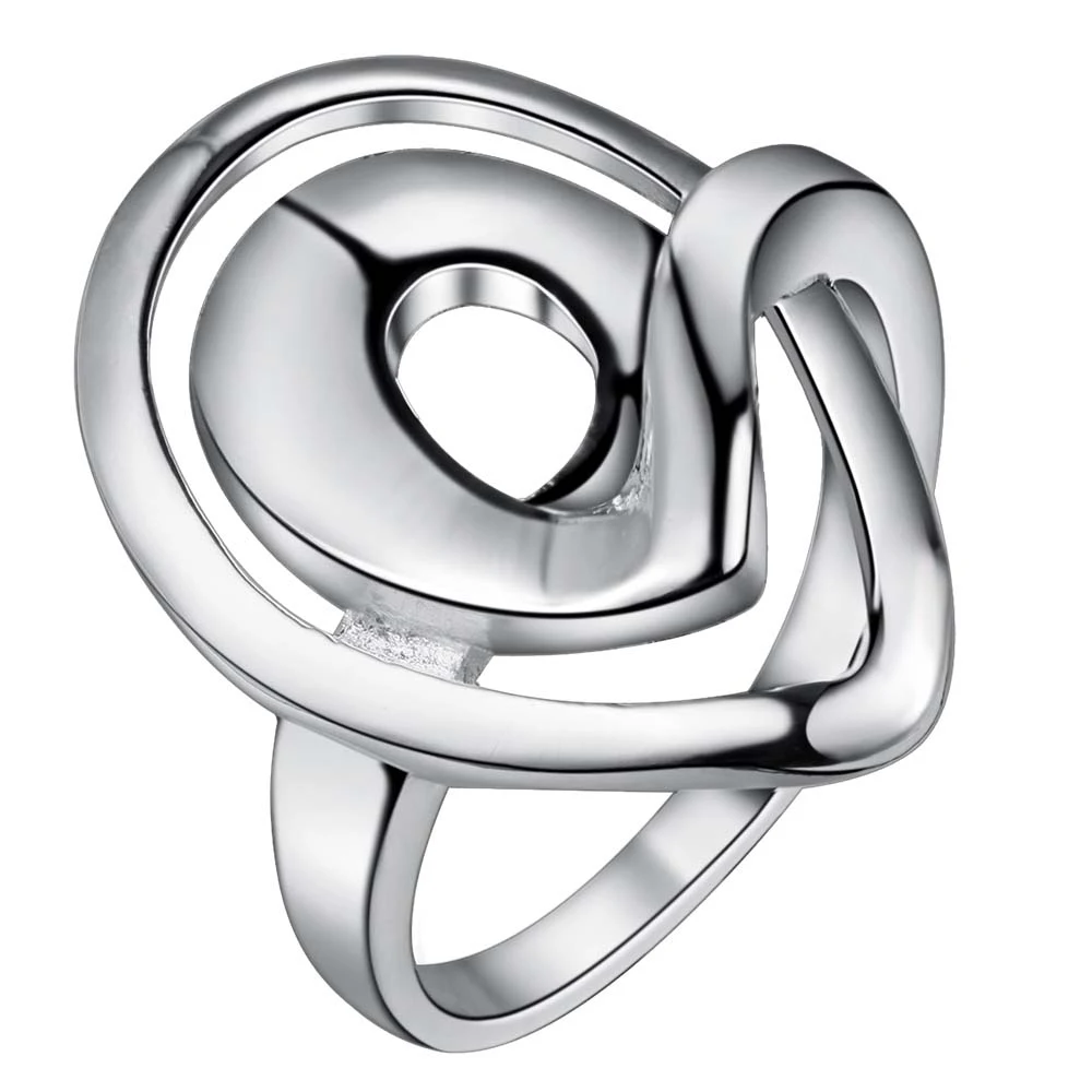 shiny raindrop Silver plated font b Ring b font Fashion Jewerly font b Ring b font