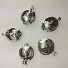 SHOWTRUE 3PCS Fashion silver Prince perfume diffuser locket pendant essential oil Fragrance necklace women Men Jewelry