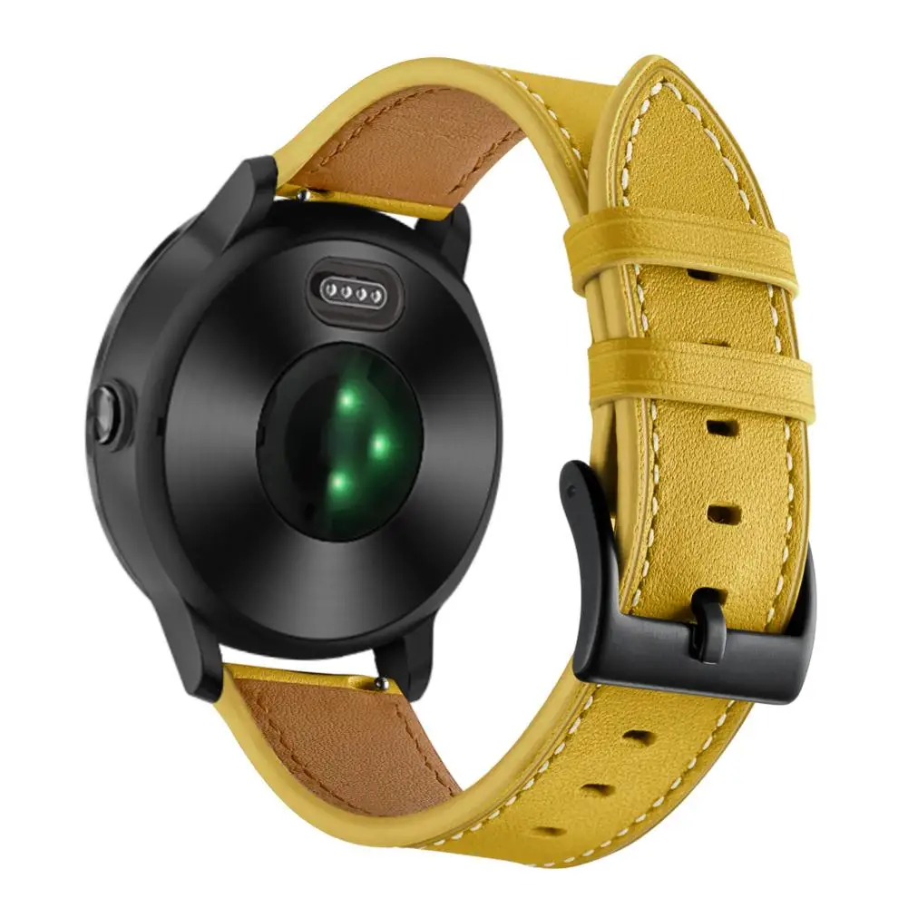 Сменный ремешок для наручных часов Смарт часы кожаный Garmin Vivoactive 3/Vivomove HR 20 мм