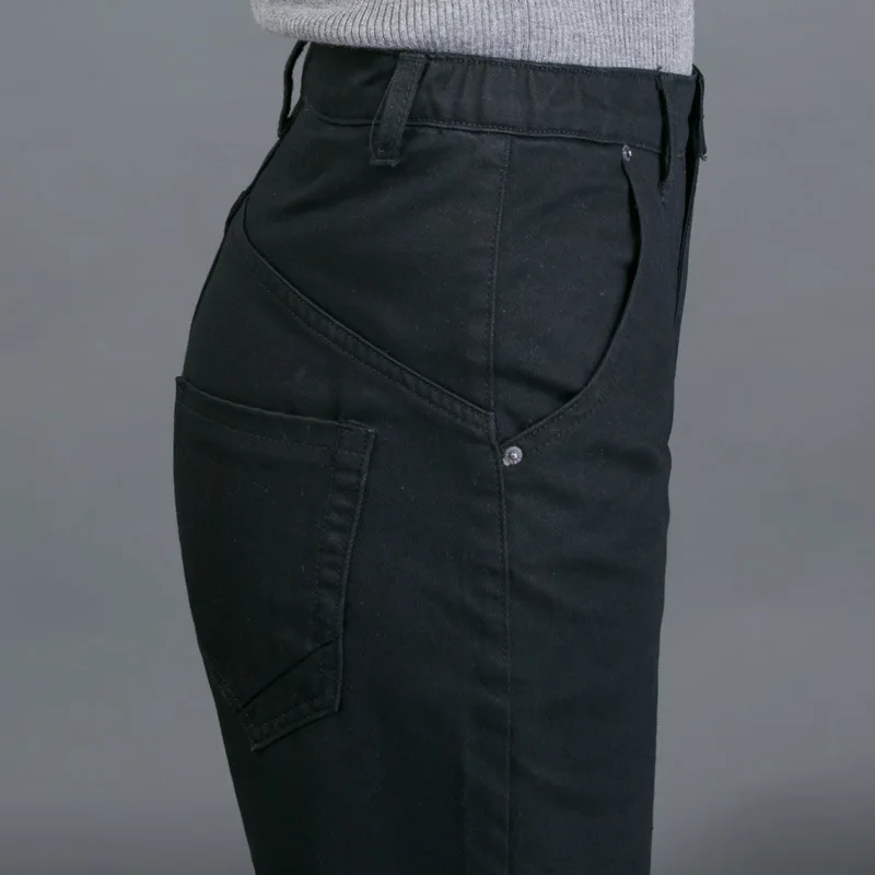 Fashion Women's Pants Slim Wide Leg Pants Mid Waist Loose Zipper Fly Full Length Trousers Women White Black Plus Size S-3XL Fashion Women's Pants Slim Wide Leg Pants Mid Waist Loose Zipper Fly Full Length Trousers Women White Black Plus Size S-3XL