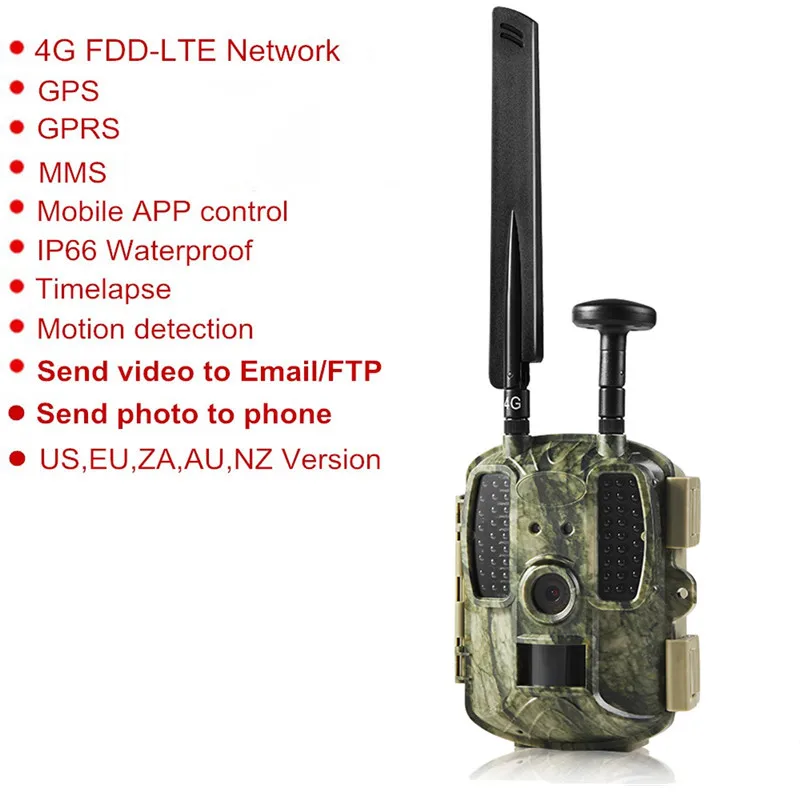 4G Hunting Hunter Cameras with GPS Email Function MMS Photo Traps Chasse with 52pcs Night Vision IR LED Scouting Hunting Camera (16)
