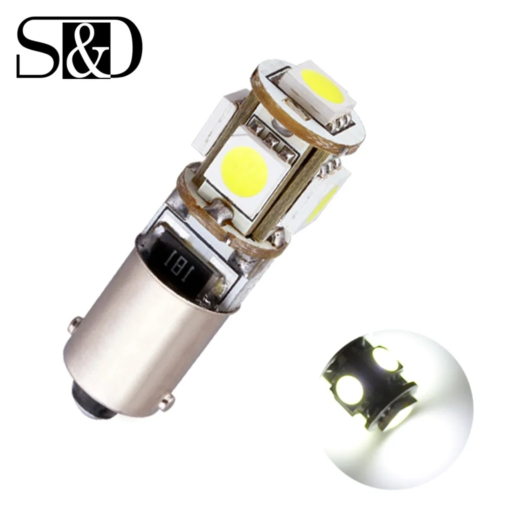 BA9S 5 SMD белый CANBUS OBC без ошибок автомобильный T4W светодиодный светильник t4w для