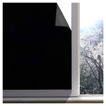 

60x200 cm Blackout Window Film: 100% Light Blocking Film Static Cling Film for Privacy & Day Sleep - No Residue, Stops UV