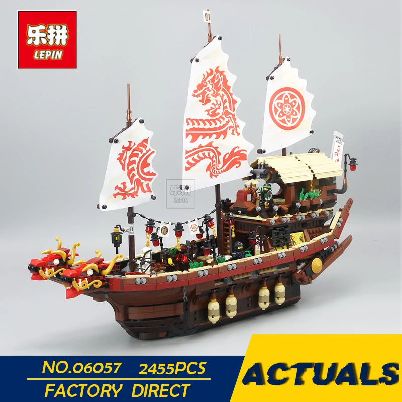 

Lepin 06057 Ninja Movie Series Pirate Dragon Ship Final Fight of Destiny Bounty Set Model Building Blocks Bricks Children 70618