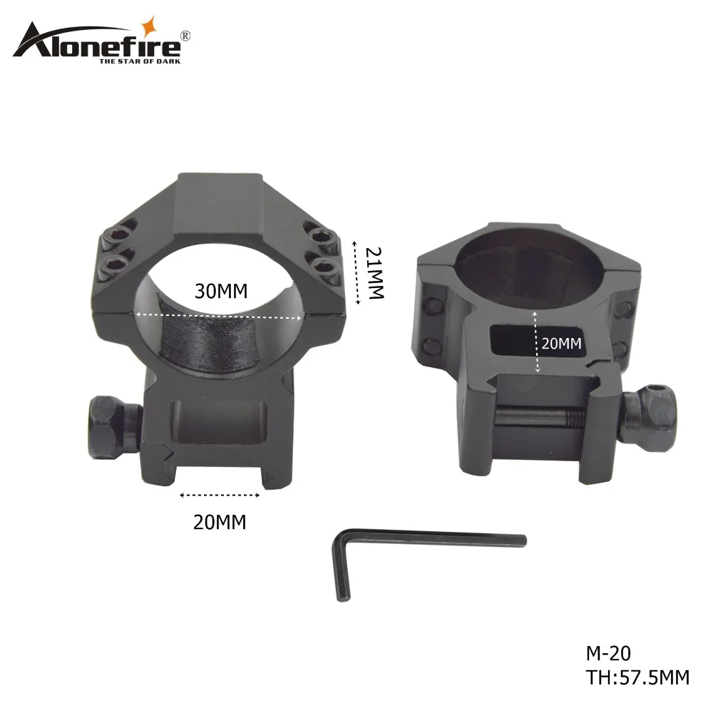 

ALONEFIRE M-20 Tactical 30mm Ring Mount High Profile Integral Rifle Scope Weaver Picatinny 20mm Rail For Hunting