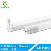 GreenEye 1set/single LED Tube T8 / Folding Fixtures Bracket / 10w 60cm 2Feet 220v Fluorescent Light Tube Lamp 600mm T8 Lighting