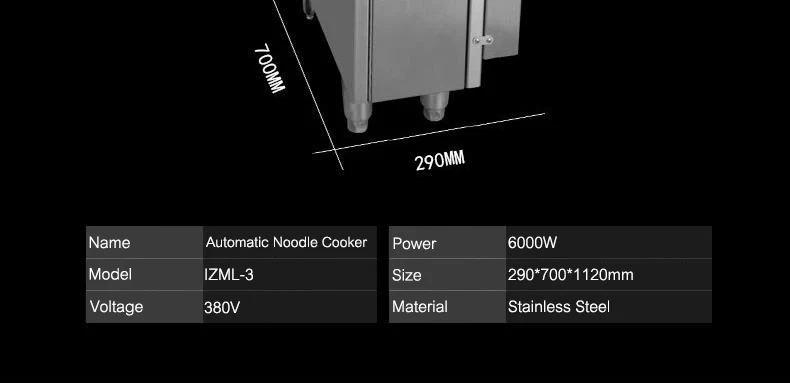 Автоматическое коммерческих машина для приготовления лапши Нержавеющая сталь бойлер для лапши IZML-3