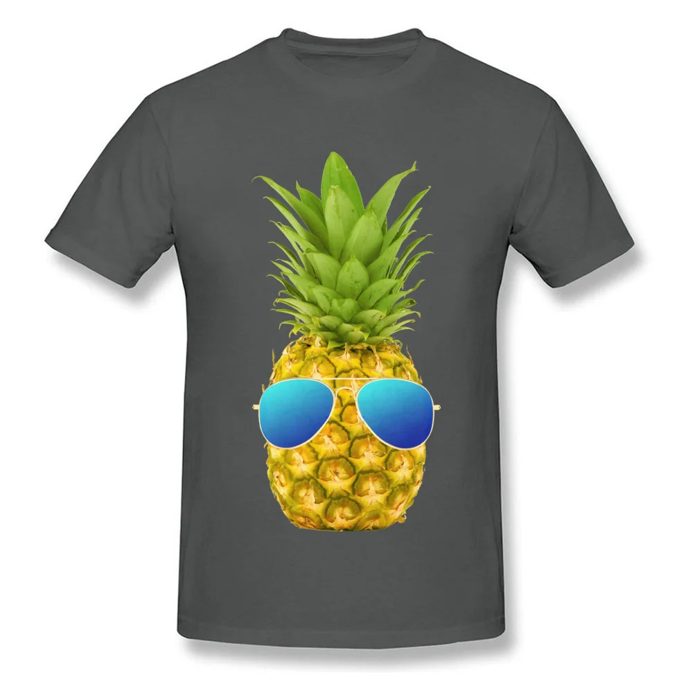 Cool Pineapple Men's 2018 Fashion Funny Tops Shirts Round Neck NEW YEAR DAY Cotton T Shirt Custom Short Sleeve T Shirts Cool Pineapple carbon