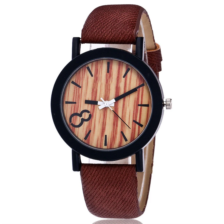 

Susenstone Wooden Color Watches Women 2018 Luxury Casual Leather Band Watch Female Wood Quartz Wristwatch Men Relogio Feminino