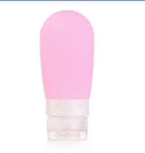 ETya дорожная силиконовая упаковочная бутылка для лосьона, шампуня, ванны, косметический контейнер, сумка, коробка - Цвет: Розовый