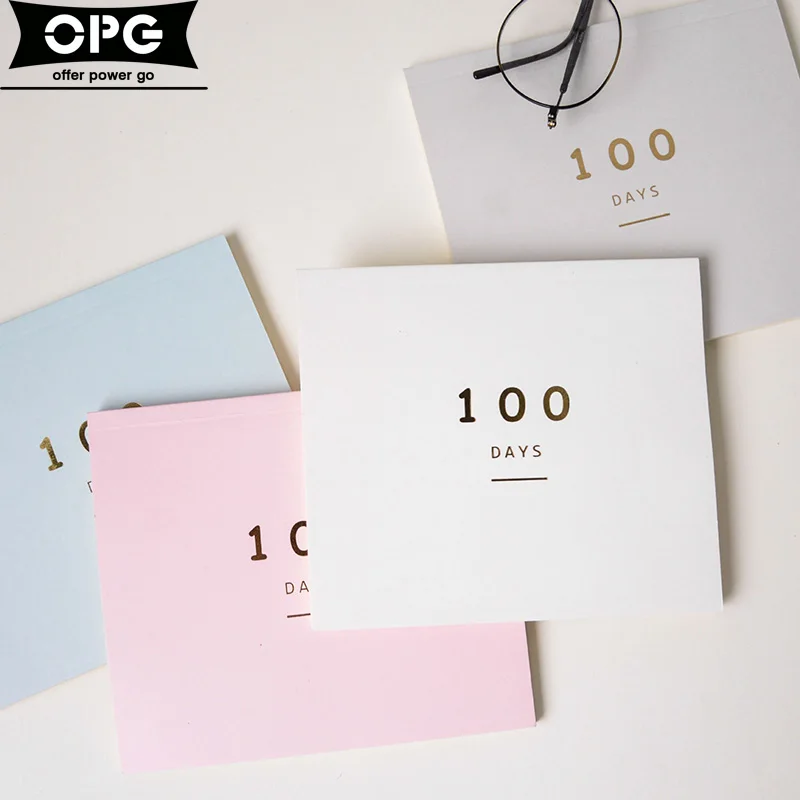 

100 Day Countdown Calendar Daily Planner For 100 Days Learning Schedule Periodic Planner Agenda School Supplies Stationery 2017