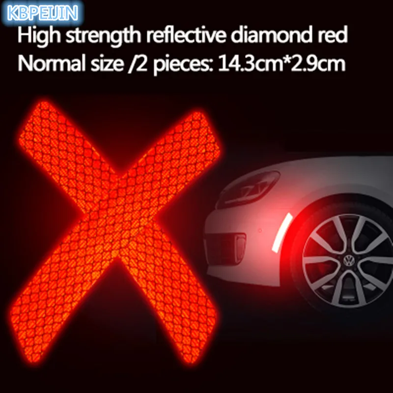 

Accessories car Bumper/Wheel eyebrow Safety Reflective Strips Sticker for Chevrolet cruze aveo captiva trax epica spark 2pcs