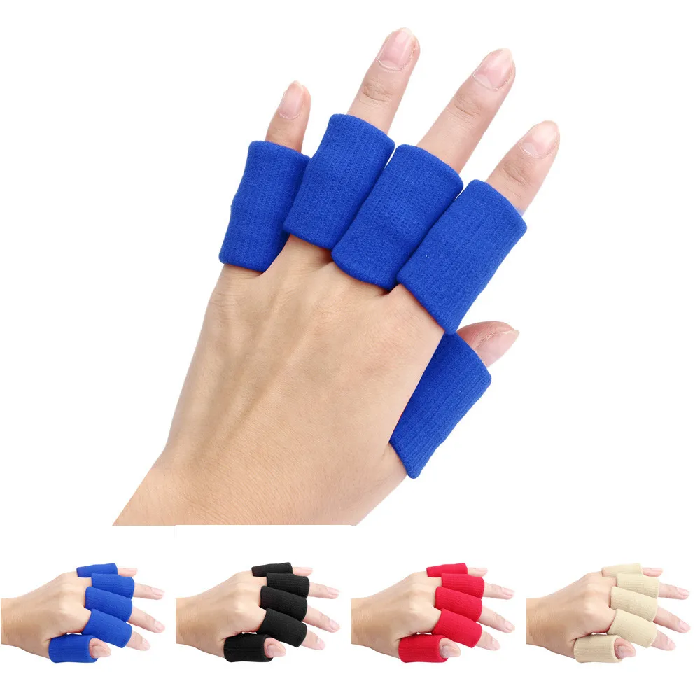 10pcs Sports Elastic Finger Support Sleeve Protector Stretch Basketball