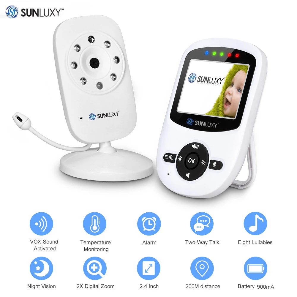 bilder für SUNLUXY 2,4 ''Wireless Babycam Digital LCD 2,4 GHz Baby Monitor Nachtsicht Audio Video Baby Sicherheit Kamera Musik Zwei 2-wege-gespräch bilder für SUNLUXY 2,4 ''Wireless Babycam Digital LCD 2,4 GHz Baby Monitor Nachtsicht Audio Video Baby Sicherheit Kamera Musik Zwei 2-wege-gespräch