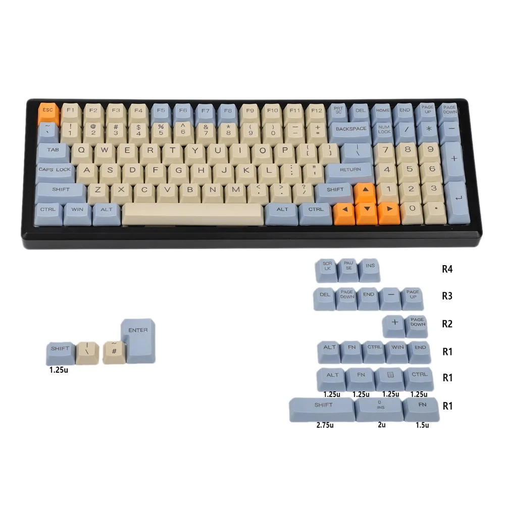 YMDK 96 84 лазерная гравировка ANSI ISO OEM профиль толстый PBT Keycap для MX механическая клавиатура YMD96 RS96 YMD75 KBD75 FC980M