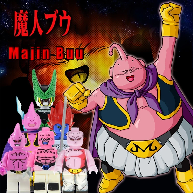

Legoing Majin Buu Dragon Ball Figures Black Goku Vegeta Majin Buu Cell Freiza Android 17 Blocks kids Toys SuperHeroes Legoings