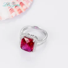 L& zuan, 925 пробы, серебряное кольцо, 7.73ct, рубиновый драгоценный камень, красный камень, романтическое, роскошное, хорошее ювелирное изделие, кольца для женщин, бижутерия, R0053-W01