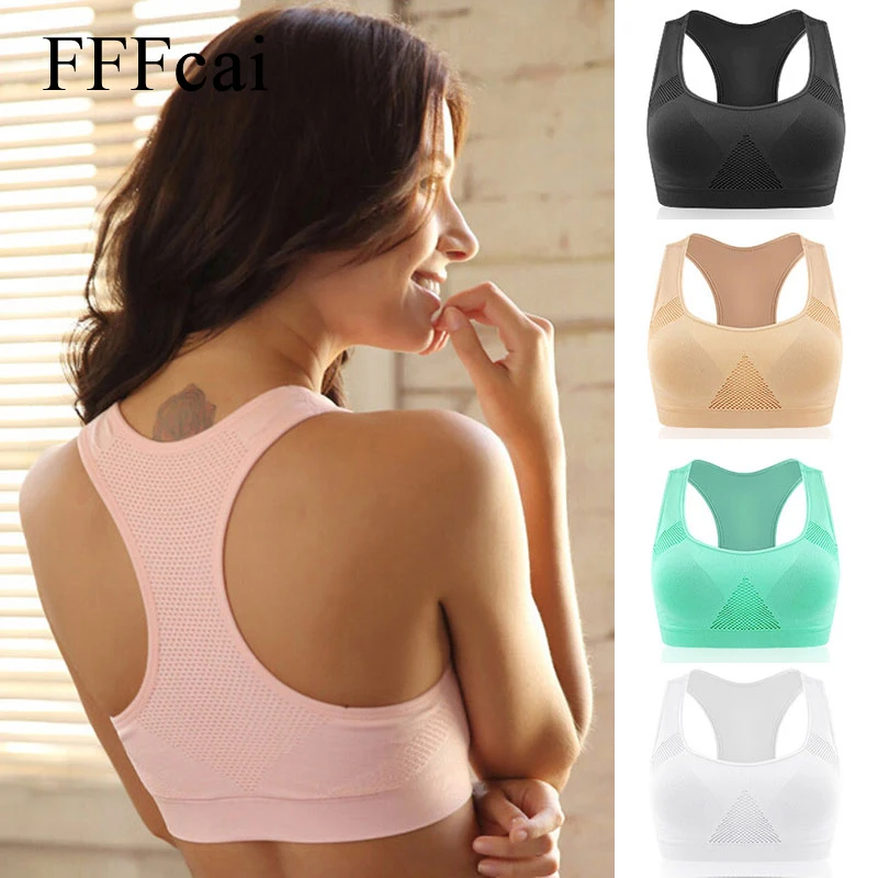 

[5Colour/3size] Professional Absorb Sweat Top Athletic Running Sports Bra , Gym Fitness Women Seamless Padded Vest Tanks M L XL