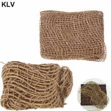 Фон для фотосъемки новорожденных с объемным слоем мешковины и сеткой из джута