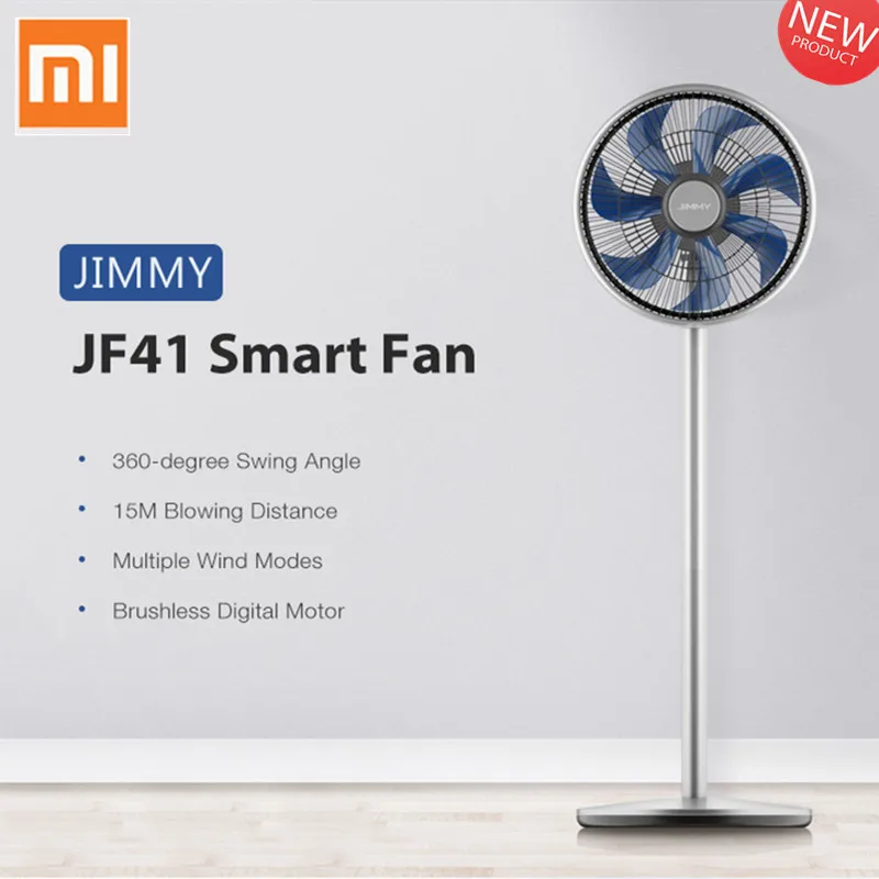 

Xiaomi JIMMY JF41 Smart Electric Fan 360-degree 15M Blowing Multiple Modes Brushless Digital Motor Remote Control Floor Fans