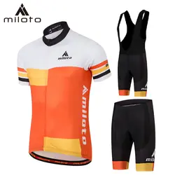 MILOTO велосипедная форма комплект из Джерси для езды на велосипеде быстросохнущая мужские для верховой езды ropa ciclismo Велосипедный Спорт