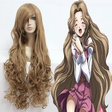 Código geass: lelouch da rebelião peruca cosplay nunnally lamperouge perucas cosplay resistente ao calor sintético halloween party perucas