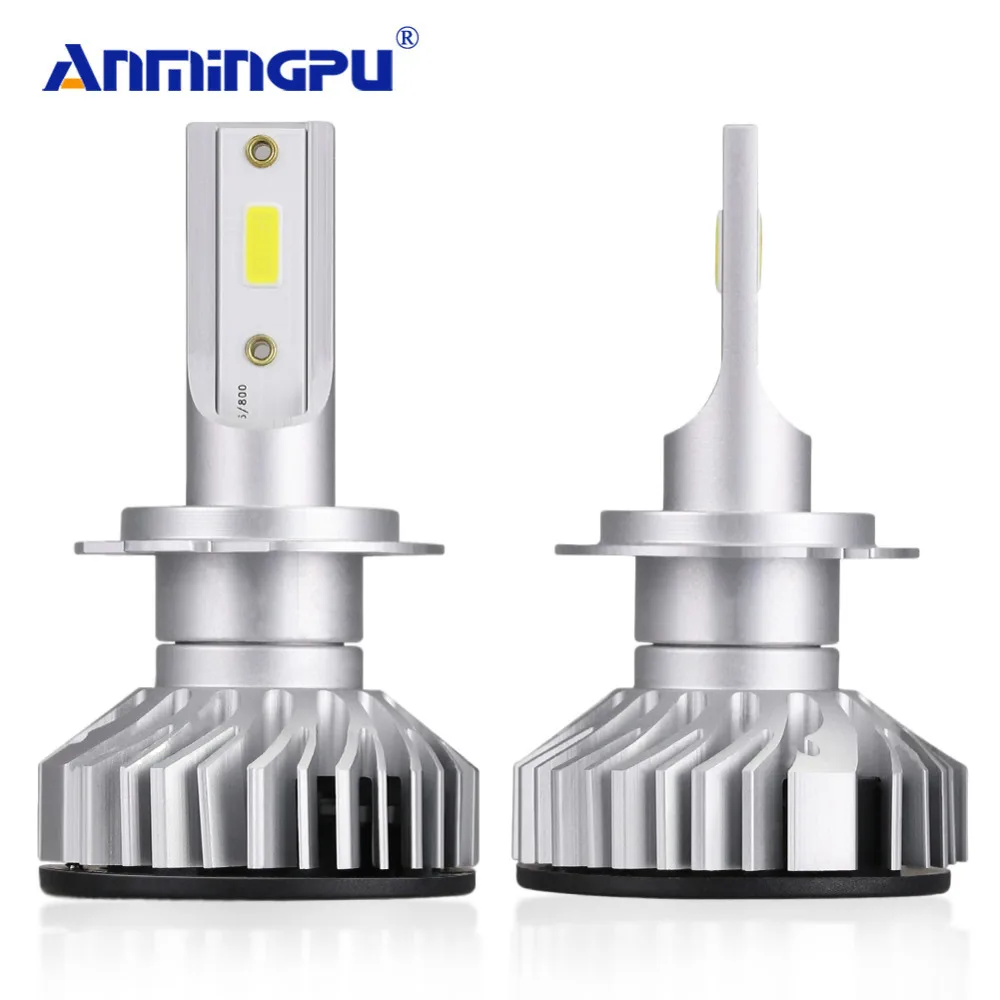 ANMINGPU 2x 12000LM/набор Автомобильных Фар H4 Led H7 Фары лампы H11 H1 H3 9005 9006 6000K COB Авто
