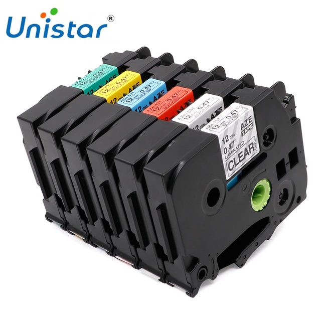 Best Price Unistar 6pcs TZe-231 12mm compatible for Brother P-touch Tape TZe131 TZe231 TZe431 TZe531 TZe631 Combo Set Printer Label Maker Best Price Unistar 6pcs TZe-231 12mm compatible for Brother P-touch Tape TZe131 TZe231 TZe431 TZe531 TZe631 Combo Set Printer Label Maker
